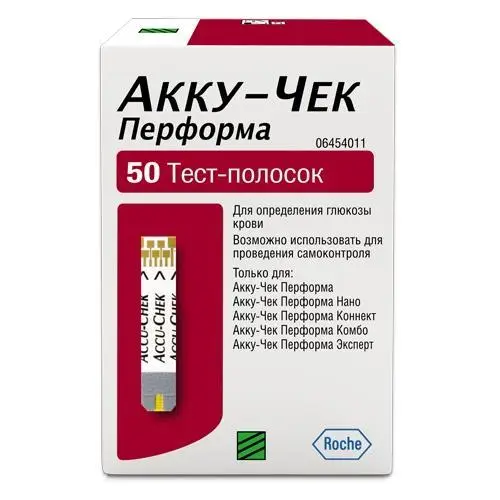 Тест-смужки “Акку-Чек Перформа” (Accu-Chek Performa) 50 шт.