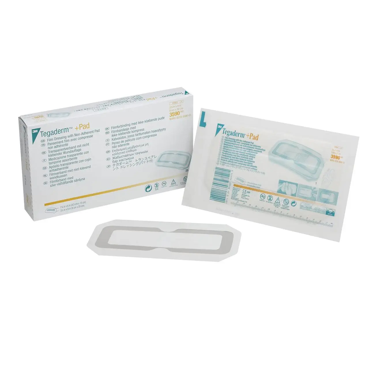 Tegaderm + Pad хірургічна плівкова пов'язка 3M (3590Е) 9 см х 20 см 25 шт