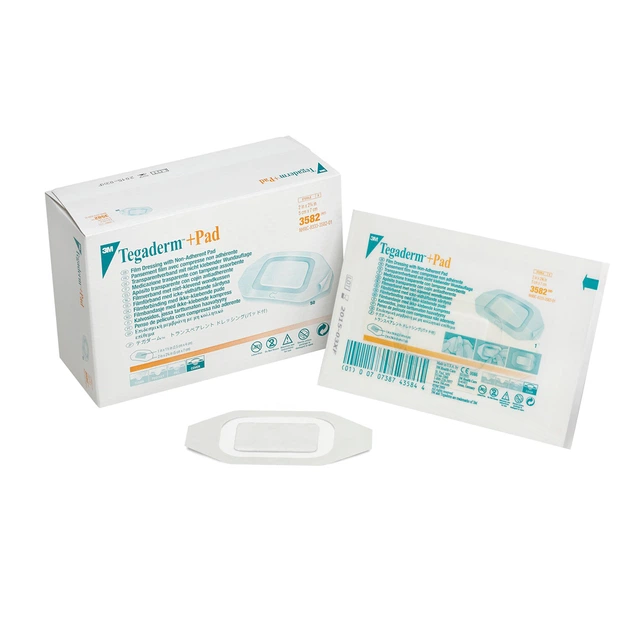 Tegaderm + Pad хірургічна плівкова пов'язка 3M (3582E) 5 см х 7 см 50 шт