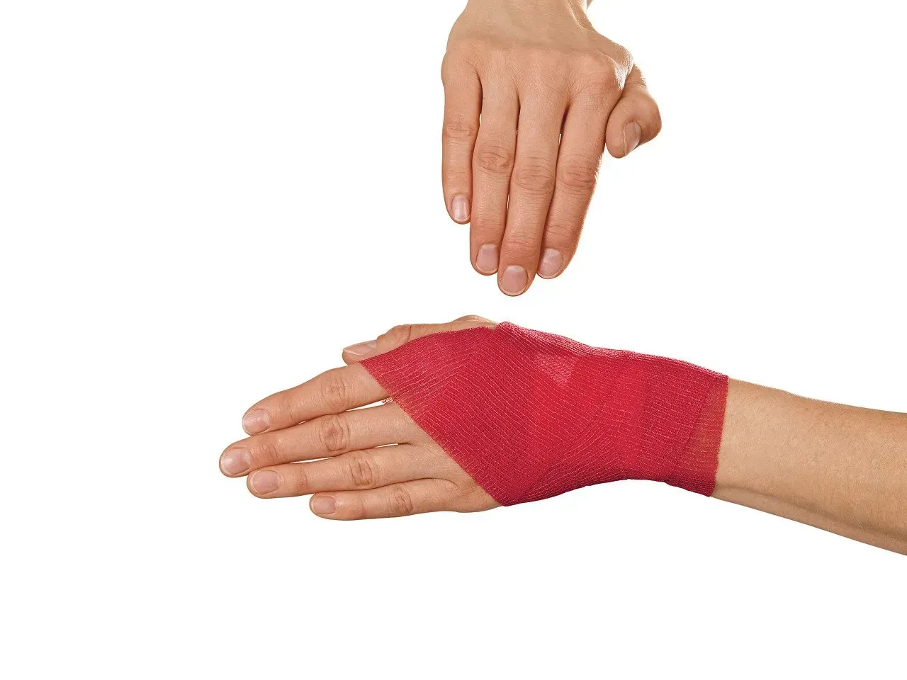 Бинт когезивний фіксуючий Peha-haft® Color red / Пеха-хафт колор червоний 10см x 20м 1шт - Зображення 3
