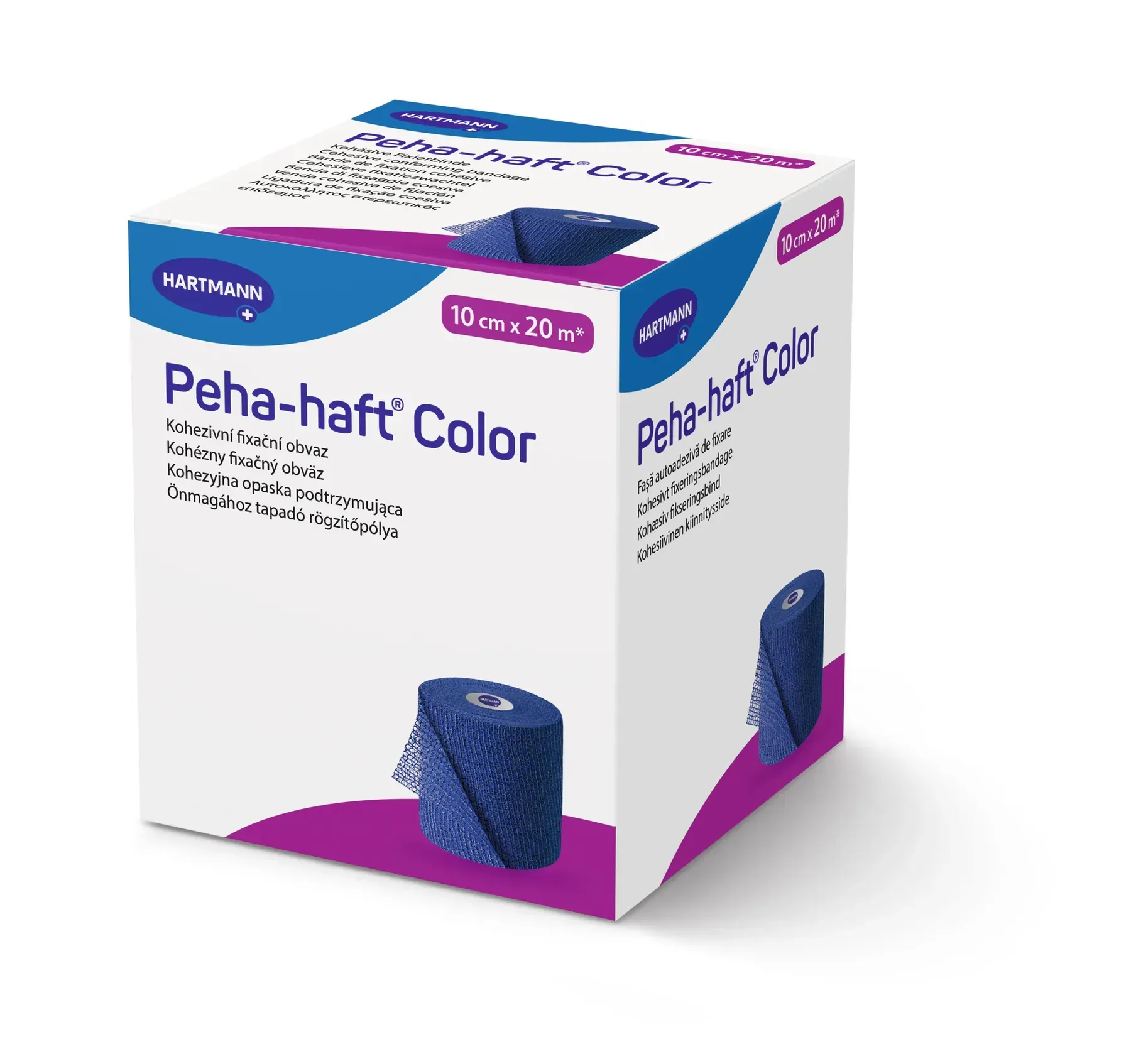 Бинт когезивний фіксуючий Peha-haft Color синій 10 см х 20м 1шт