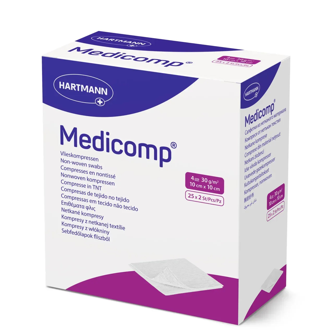 Серветка Медікомп (Medicomp) 10 см*10 см, 2шт. в пакунку