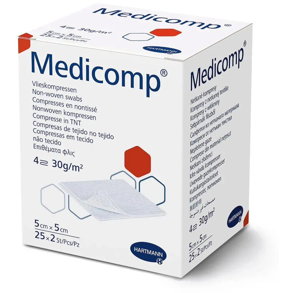 Серветка Медікомп (Medicomp) 5см*5см, 2шт. в пакунку