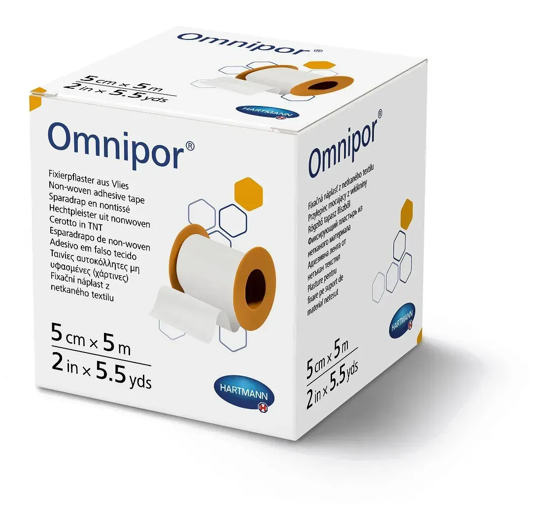 Пластир фіксуючий з нетканного матеріалу Omnipor 5 см х 5 м №1