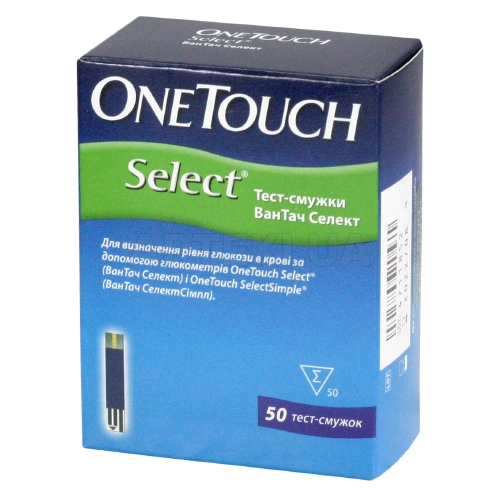 Тест-смужки One Touch Select для глюкометра 50 шт.